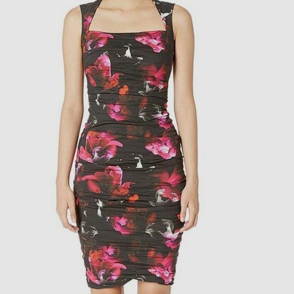 Nicole Miller collection Dresses & Skirts - Nicole Miller Floral Black and Pink Women's Dress size 8